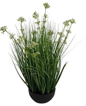 Kunstrasen Lauch Blume Zwiebel Gras Topf 60cm feuerhemmend