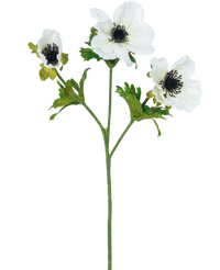 Künstliche Blume Anemone verzweigt 56 cm weiß