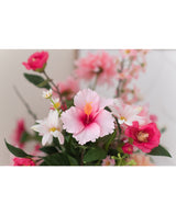 Kunstbloem Hibiscus 64 cm licht roze