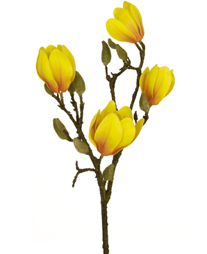Künstliche Blume Magnolie 50 cm gelb/orange