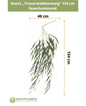 Künstliches Blatt Weeping Willow 134 cm feuerhemmend