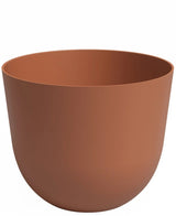 Ein Planter Havanna Ø40cm x H33cm Topf in Braun, abgebildet vor einem weißen Hintergrund.