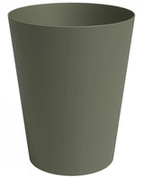 De Plantenbak Porto Ø30cm x H40cm is een effen, olijfgroene, cilindervormige plantenbak met gladde zijkanten en een licht uitlopende bovenkant.
