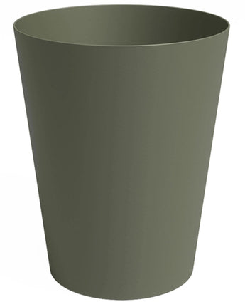 De Plantenbak Porto Ø30cm x H40cm is een effen, olijfgroene, cilindervormige plantenbak met gladde zijkanten en een licht uitlopende bovenkant.