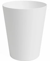 De Plantenbak Porto Ø30cm x H40cm is een effen, witte, cilindervormige plantenbak met een glad oppervlak en licht uitlopende zijkanten, afgebeeld tegen een witte achtergrond.