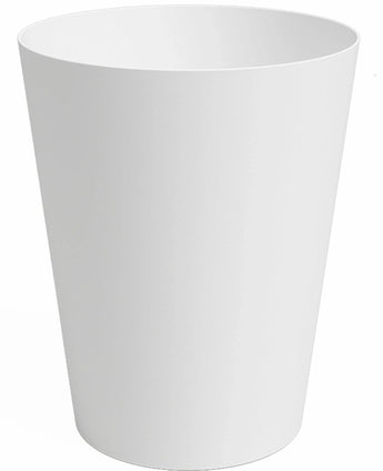 De Plantenbak Porto Ø30cm x H40cm is een effen, witte, cilindervormige plantenbak met een glad oppervlak en licht uitlopende zijkanten, afgebeeld tegen een witte achtergrond.
