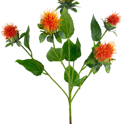 Künstliche Blume Färberdistel 79 cm orange