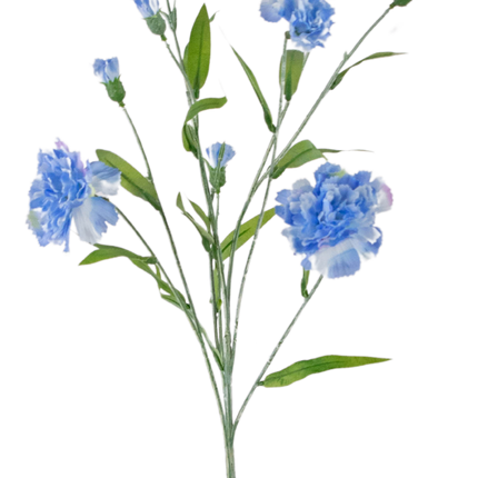 Künstliche Blume Nelkenbüschel 70 cm blau