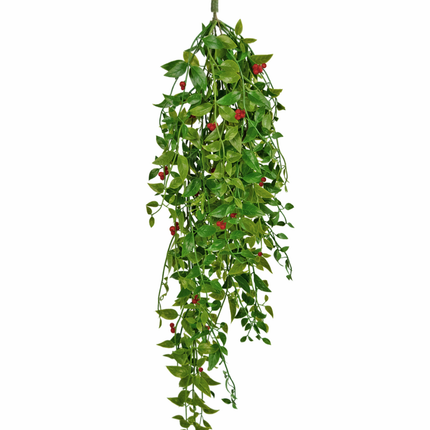 Künstliche Hängepflanze Gardenia mit Beeren 81 cm