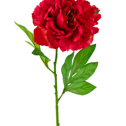 Künstliche Blume Pfingstrose 77 cm rot
