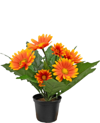 Kunstpflanze Gerbera 28 cm orange