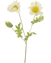 Kunstblume Mohn 73 cm weiß