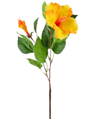 Künstliche Blume Hibiskus 73 cm gelb