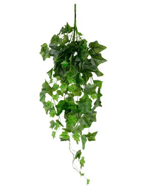 De Kunst Klimop 70 cm groen is een hangende kunstklimop met hangende groene bladeren en meerdere ranken tegen een effen witte achtergrond.